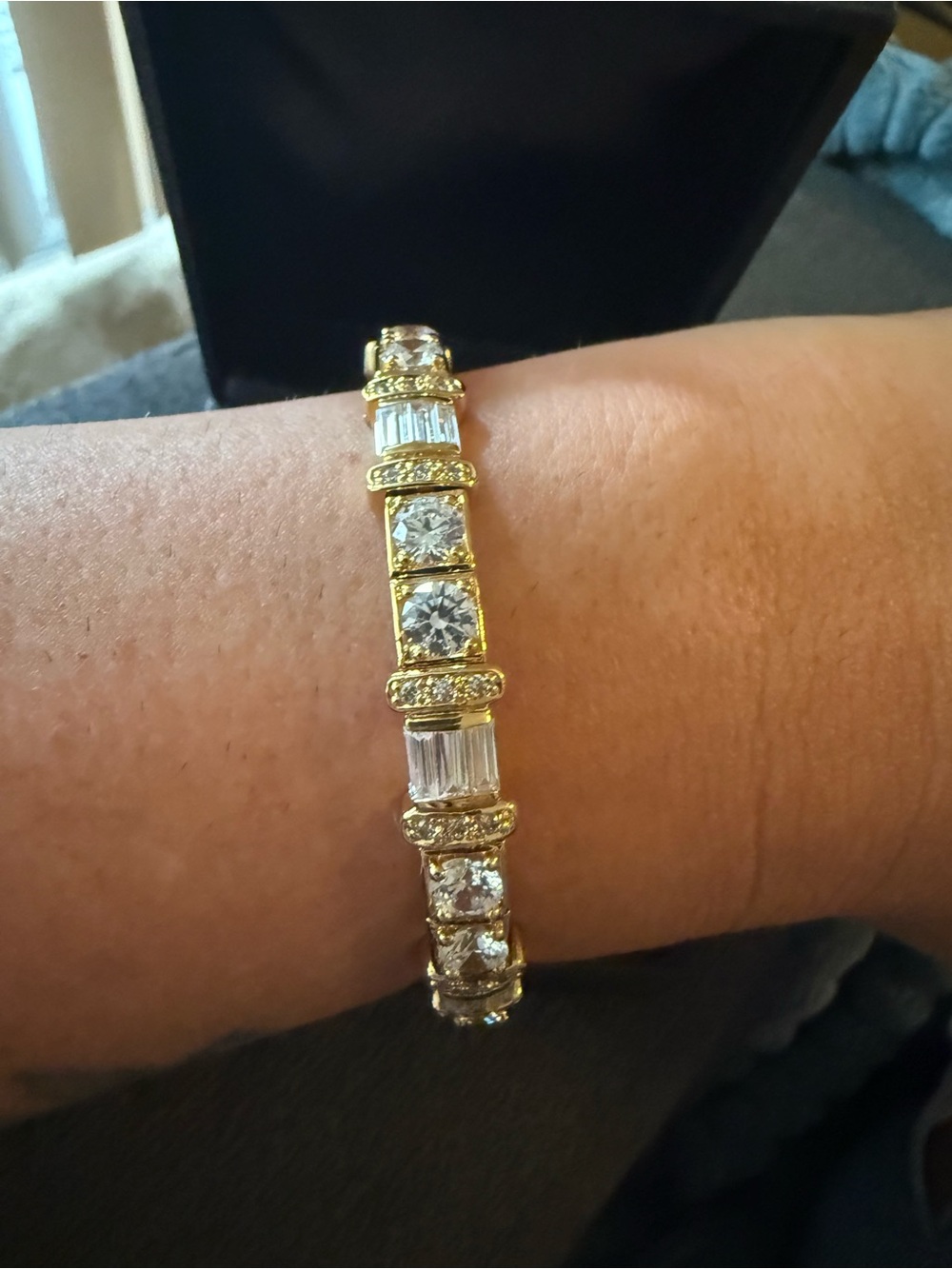Victoria Weick Gold Plated Over ADI 925 Silver  Bangle Bracelet